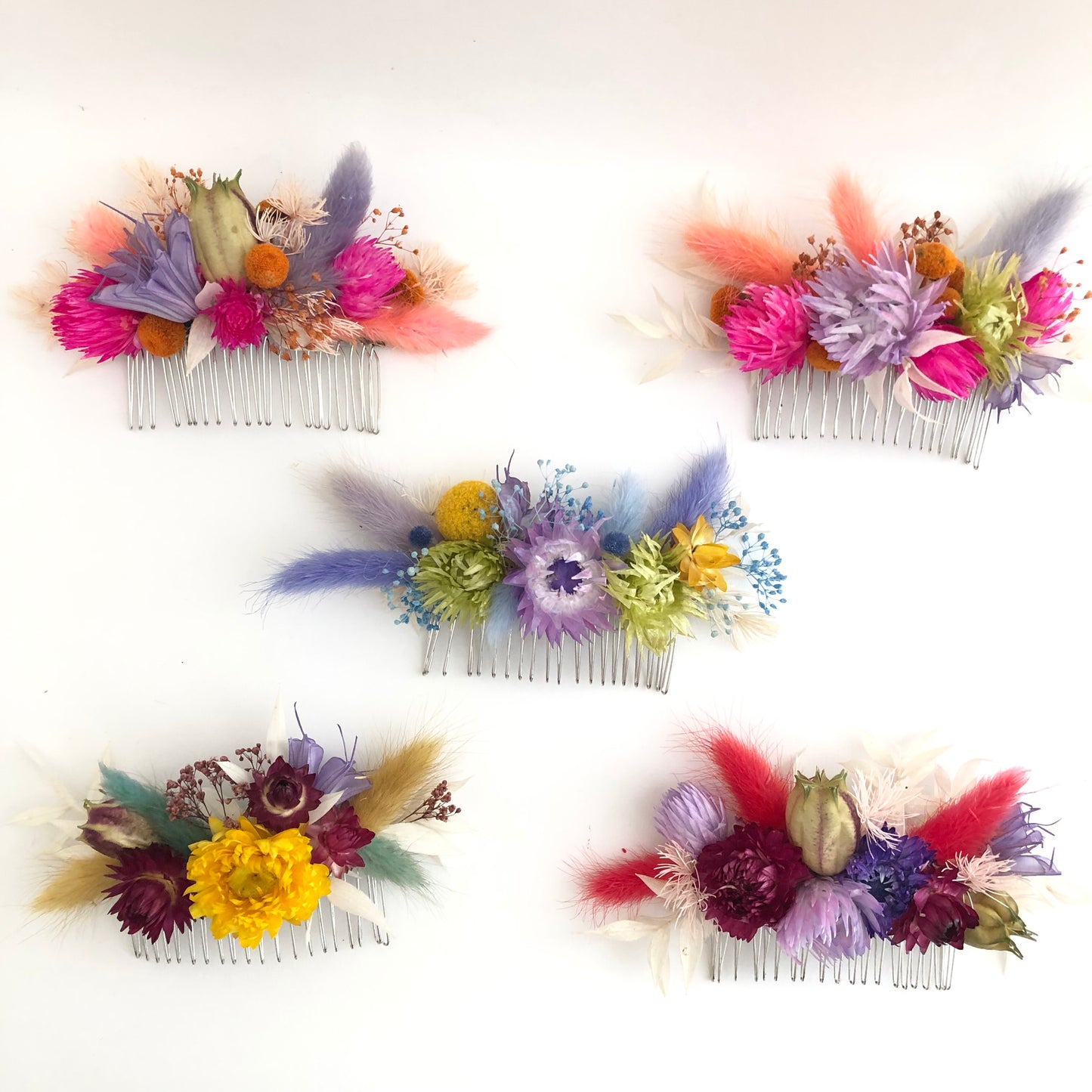 Custom Floral Hair Comb