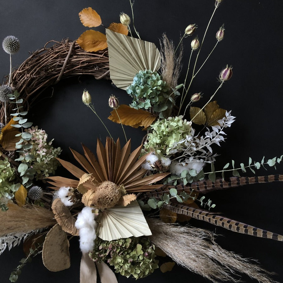Whimsical Fall Grapevine Wreath