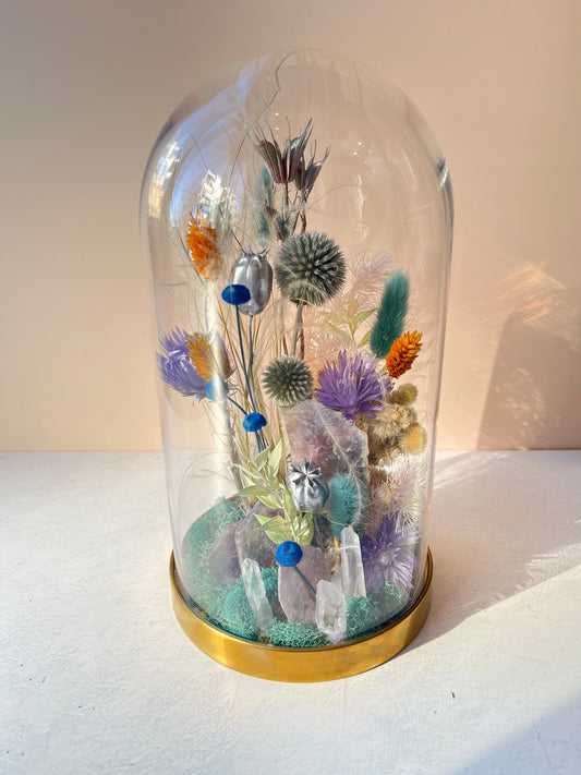 Crystal Floral Dome (large)
