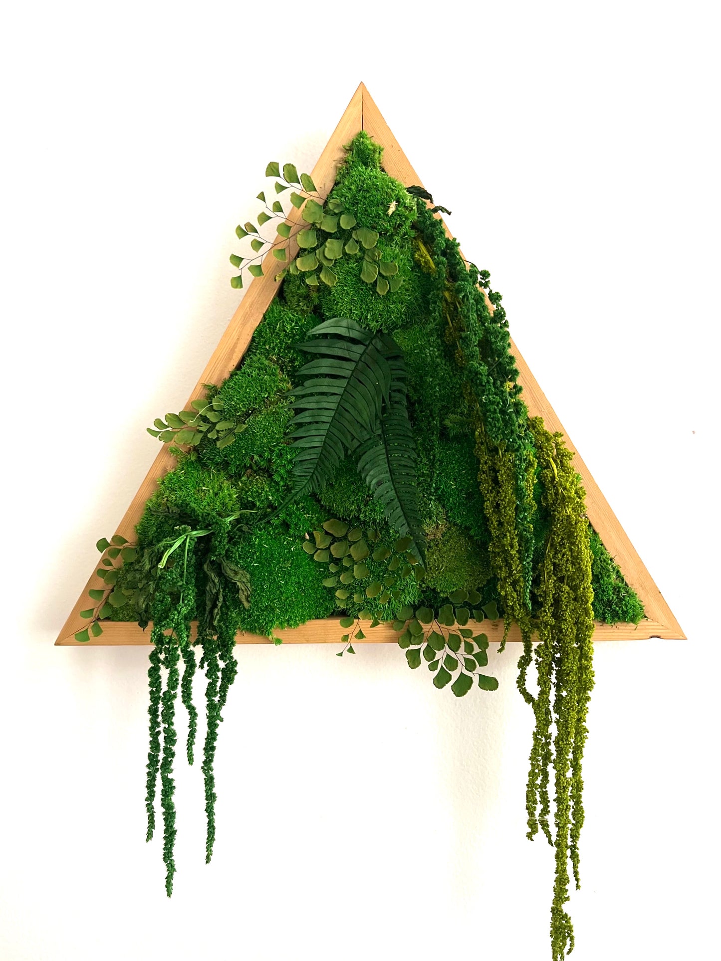 Light Wood Triangle with Fern
