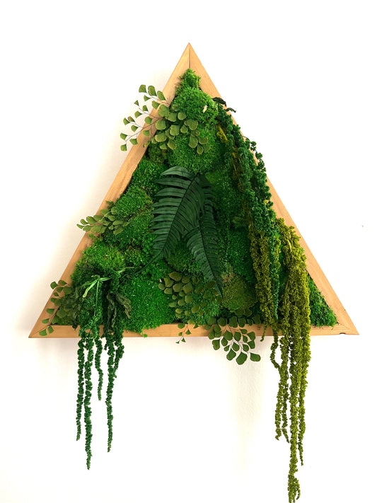 Light Wood Triangle with Fern