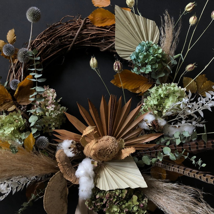 Whimsical Fall Grapevine Wreath